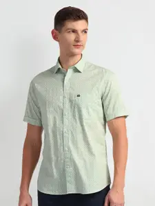 Arrow Sport Manhattan Slim Fit Micro Ditsy Printed Spread Collar Casual Shirt