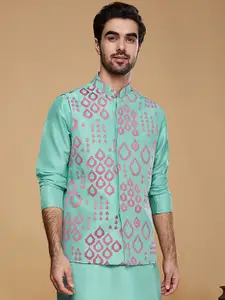 KISAH Embroidered Nehru Jacket