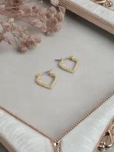 Accessorize London 14K Gold-plated Cubic Zirconia Sparkle Mosaic Hoop Earrings