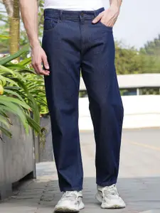 HERE&NOW Blue Men Mid-Rise Loose Relaxed Fit Cotton Jeans