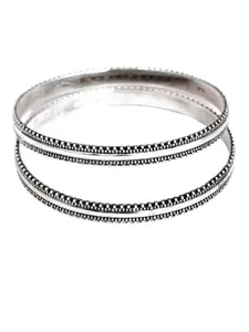 Shyle Set Of 2 925 Sterling Silver Bangles