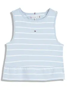 Tommy Hilfiger Girls Striped Round Neck T-shirt