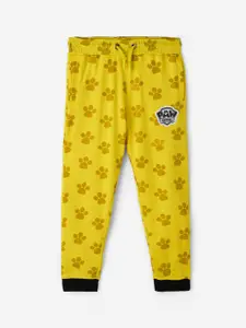 The Souled Store Infant Boys Printed Pure Cotton Mid-Rise Joggers