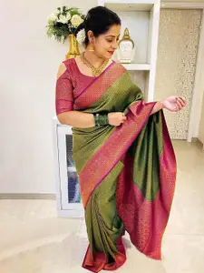 KALINI Ethnic Motifs Woven Design Banarasi Saree