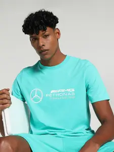PUMA Motorsport Mercedes-AMG Petronas Logo Printed Cotton T-shirt