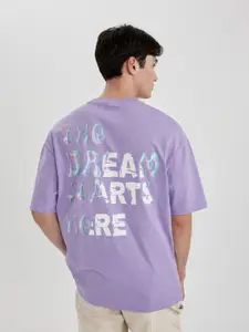 DeFacto Typography Printed Pure Cotton T-shirt