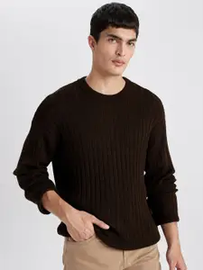DeFacto Ribbed Long Sleeves Acrylic Pullover Sweater