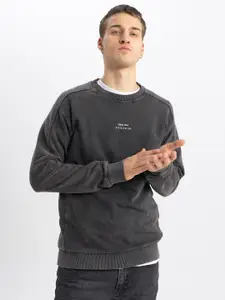 DeFacto Round Neck Long Sleeves Pure Cotton Pullover