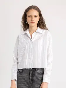 DeFacto Striped Pure Cotton Casual Shirt