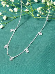 Accessorize London Women Silver Plated Cubic Zirconia Station Necklace