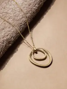 Accessorize London Women Molten Circle Pendant Necklace