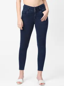 Kraus Jeans Women Skinny Fit High Rise Clean Look Stretchable Cropped Jeans