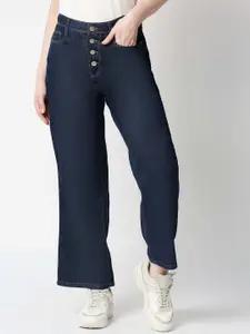 Kraus Jeans Women Wide Leg High-Rise Pure Cotton Jeans
