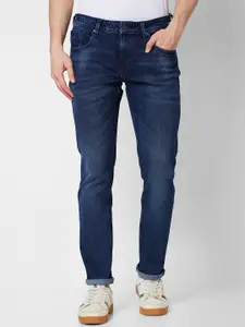 SPYKAR Men Skinny Fit Low-Rise Heavy Fade Cotton Jeans