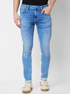 SPYKAR Men Skinny Fit Low-Rise Cotton Heavy Fade Jeans