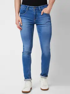 SPYKAR Men Skinny Fit Low-Rise Clean Look Heavy Fade Stretchable Jeans