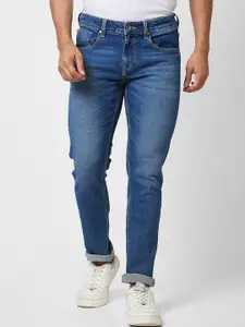 SPYKAR Men Slim Fit Low-Rise Light Fade Clean Look Stretchable Jeans