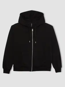 DeFacto Hooded Front-Open Sweatshirt