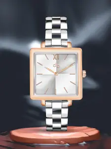 DressBerry Women Silver-Toned Bracelet Style Straps Analogue Watch DB-024-Silver