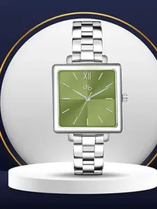 DressBerry Women Green Stainless Steel Bracelet Style Straps Analogue Watch DB-024-Green