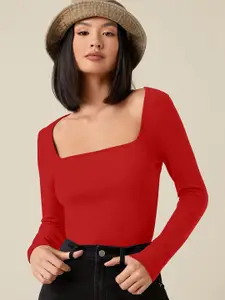 AAHWAN Basic Square Neck Top