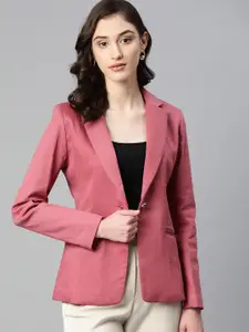 Purple State Slim-Fit Single-Breasted Notched Lapel Blazer