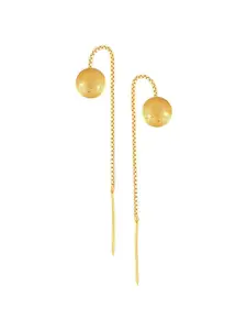 Vighnaharta Gold-Plated Floral Drop Earrings