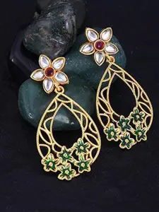 Vighnaharta Floral Drop Earrings
