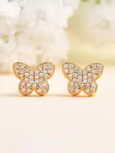 Ornate Jewels 18K Gold-Plated Classic Studs Earrings