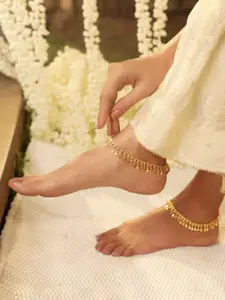 Rubans Set Of 2 Gold-Plated Anklet