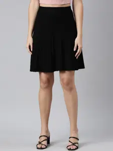 SHOWOFF Self-Design Flared Mini Skirts