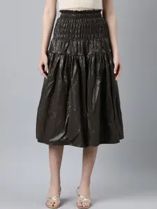 SHOWOFF Flared Midi Length  Skirt