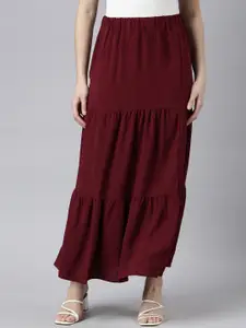 SHOWOFF Tiered Maxi Skirts