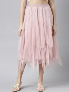 SHOWOFF Flared Midi Skirts