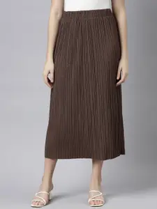 SHOWOFF Self-Design Straight Midi Skirts