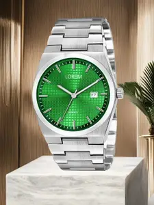 LOREM Men Dial & Stainless Steel Bracelet Style Straps Analogue Watch LR160