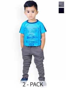 BAESD Boys Pack Of 2 Slim Fit Easy Wash Chinos Trousers