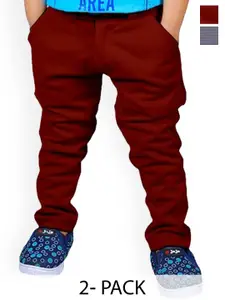 BAESD Boys Pack Of 2 Slim Fit Easy Wash Chinos Trousers