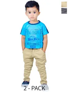 BAESD Boys Pack Of 2 Slim Fit Easy Wash Chinos Trousers