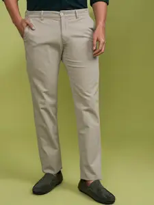 Crocodile Men Slim Fit Mid-Rise Cotton Trouser