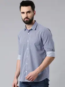 Kryptic Men Opaque Checked Casual Shirt