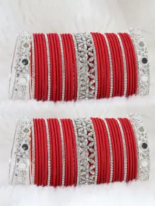 LAVAZZA Set Of 74 Crystals Studded Bangles