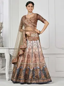 SAPTRANGI Embellished Ready to Wear Lehenga & Blouse With Dupatta