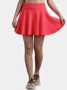 N-Gal Textured Flared Mini Skirts