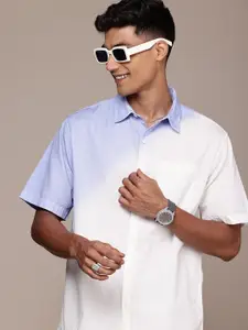 WROGN Men Tie & Dye Pure Cotton Casual Shirt