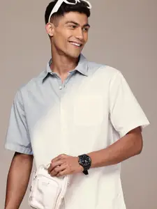 WROGN Colourblocked Pure Cotton Casual Shirt