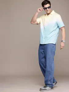 WROGN Pure Cotton Tie and Dye Opaque Casual Shirt