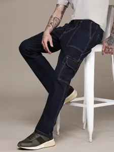 WROGN Men Mid-Rise Stretchable Cargo Jeans