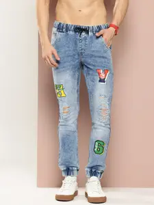 Harvard Men Printed Jogger Style Jeans