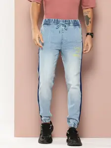 Harvard Men Relaxed Fit Light Fade with Side Stripe Stretchable Joggers Jeans